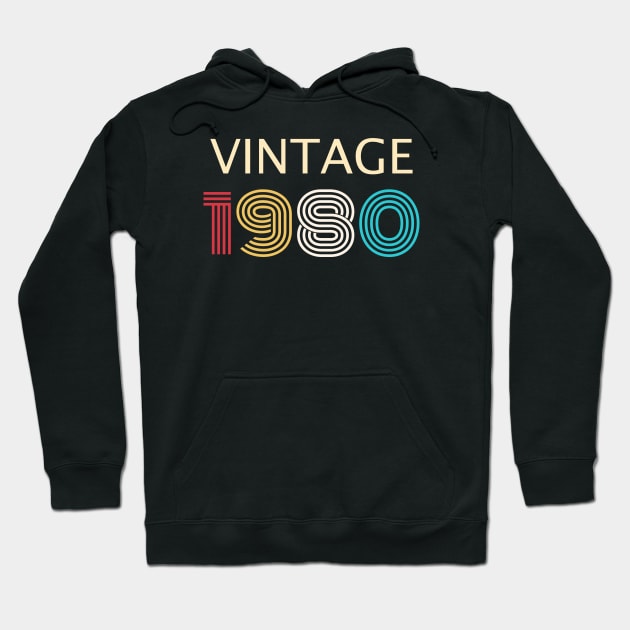 Vintage 1980 Birthday Hoodie by Tshirt114
